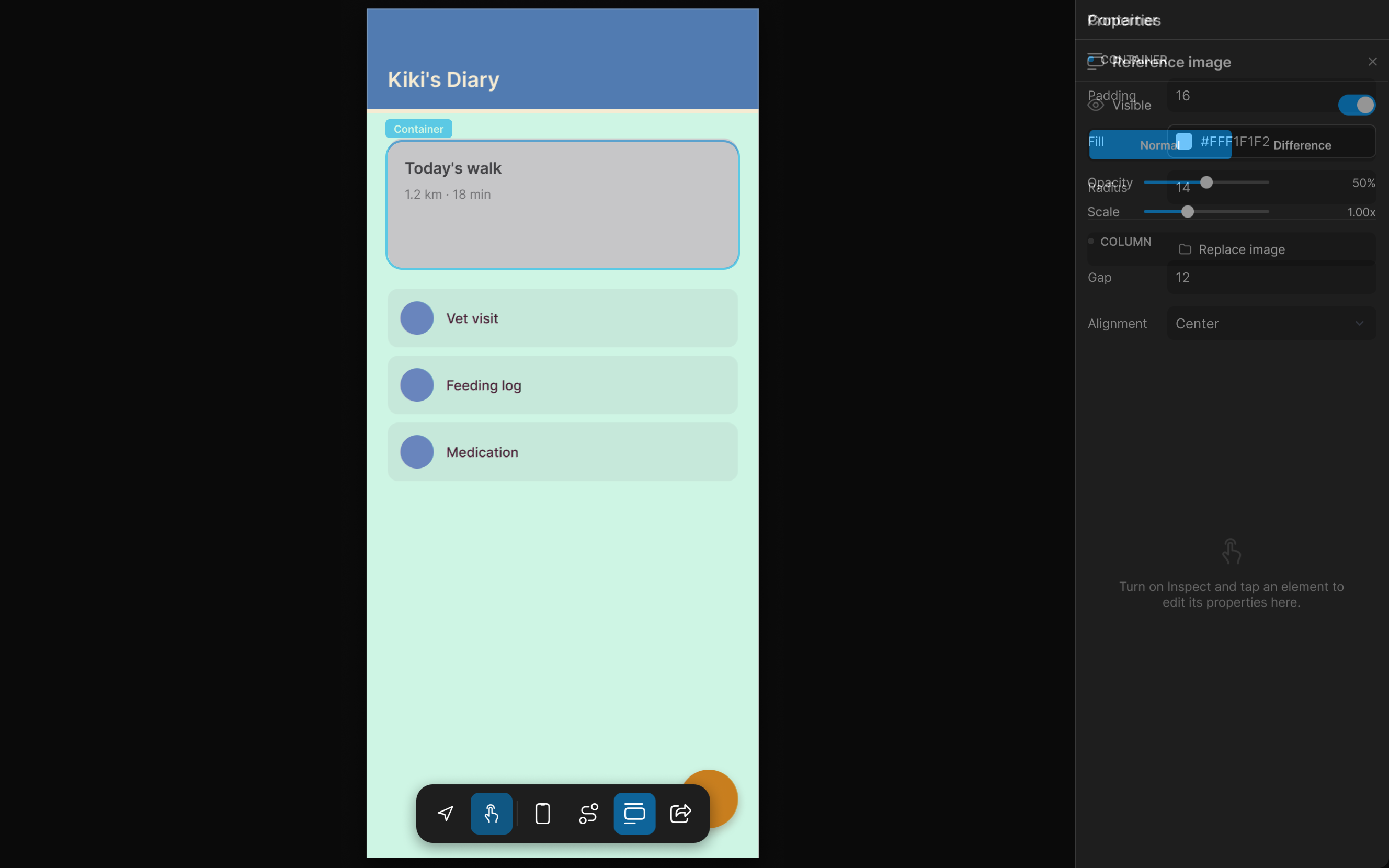 Figma reference overlay difference blend mode